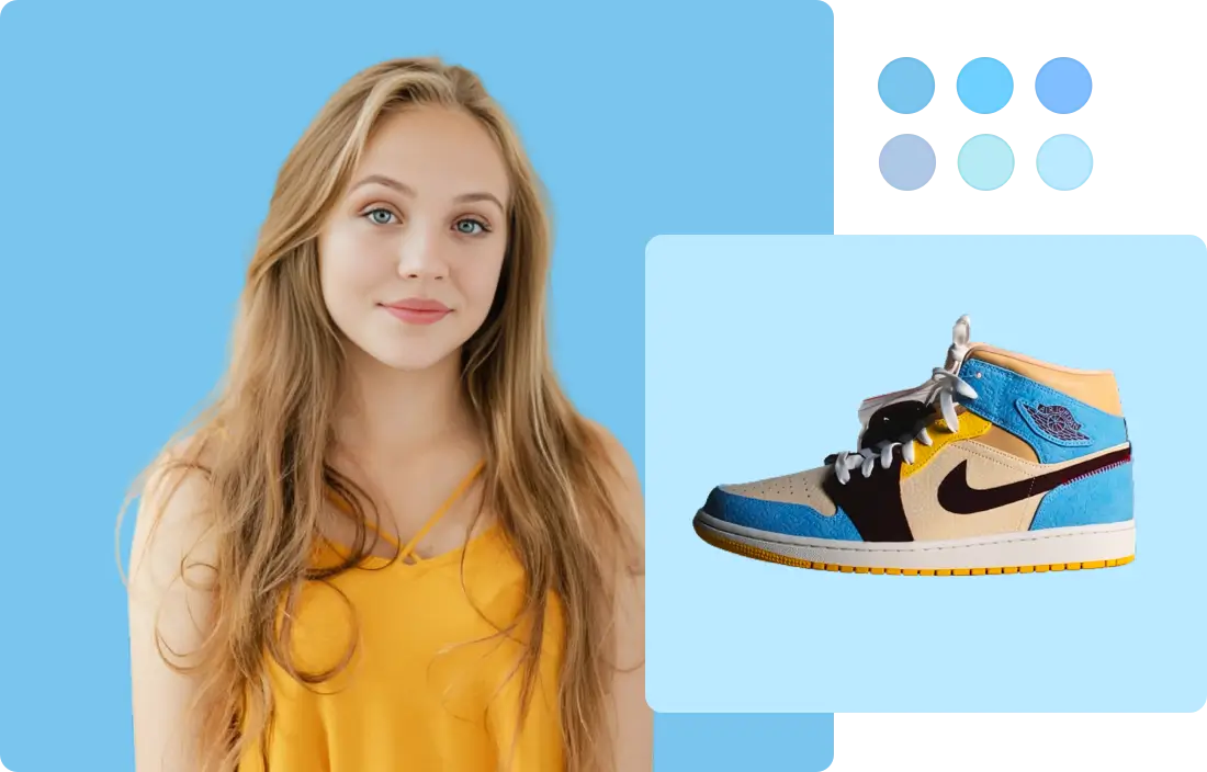light blue background